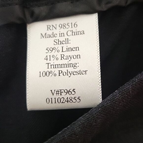 Coldwater Creek Black Linen Pants Size Small - Picture 7 of 8